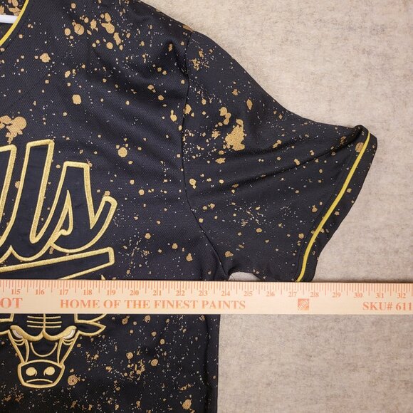 NBA Bulls Black and Gold Jersey - Picture 8 of 9